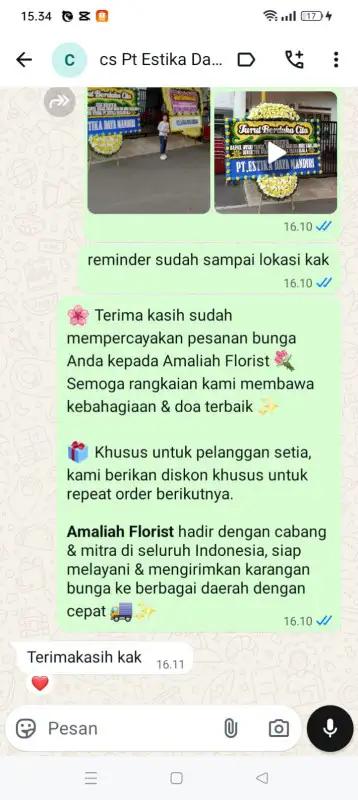 Testimonial Papan Bunga duka LEBONG